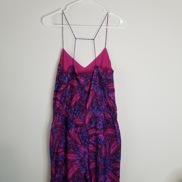 NWT J. Crew Silk Floral Midnight Fuchsia Strappy Jumpsuit Size 4 Pockets - Picture 16 of 16